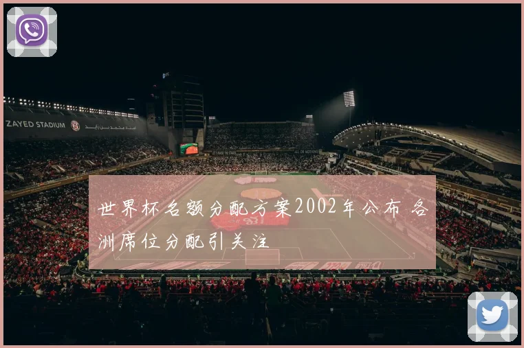 世界杯名额分配方案2002年公布 各洲席位分配引关注
